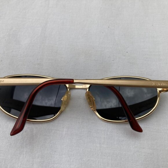 Yves Saint Laurent Women Sunglasses  y101 130 Vintage Gold Oval Frame - Picture 7 of 17